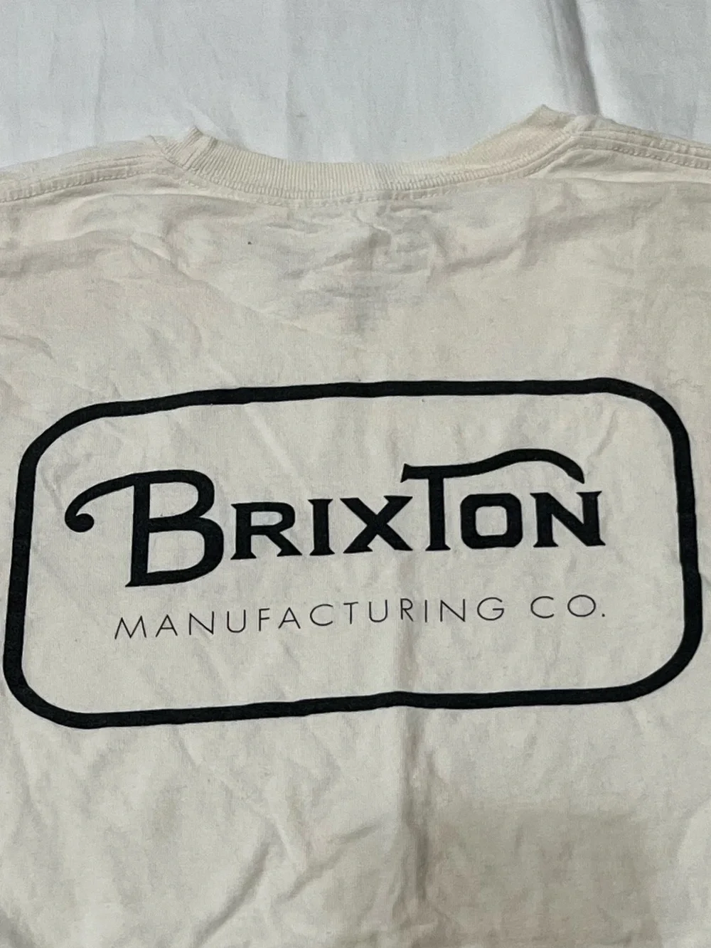 Brixton Cream Short-Sleeve Logo Tee